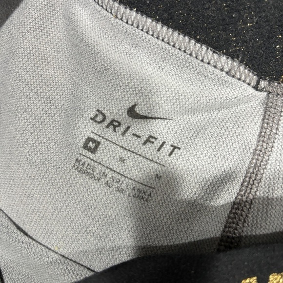 Nike Pro Warm Womens Metallic Tights Gray & Black BV5161-080 Medium - Picture 6 of 13